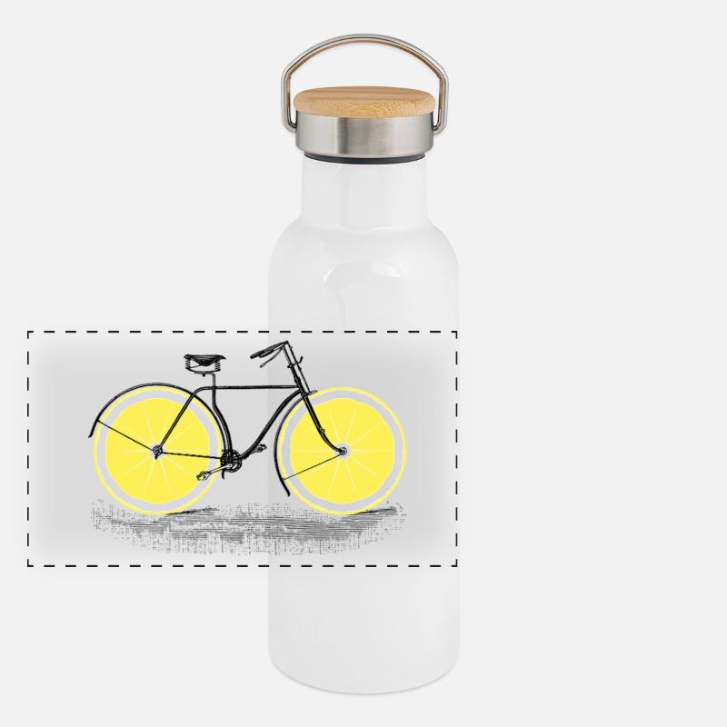 Cycle des agrumes Gourde isotherme avec bouchon en bambou