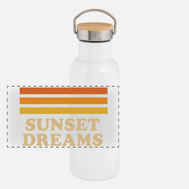 Sunset Dreams Panorama Thermosflasche mit Bambusdeckel