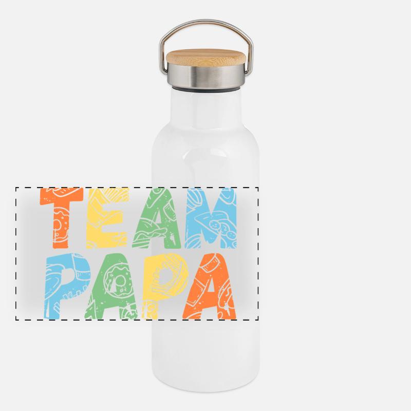 Mutter Team Mama Panorama Thermosflasche mit Bambusdeckel