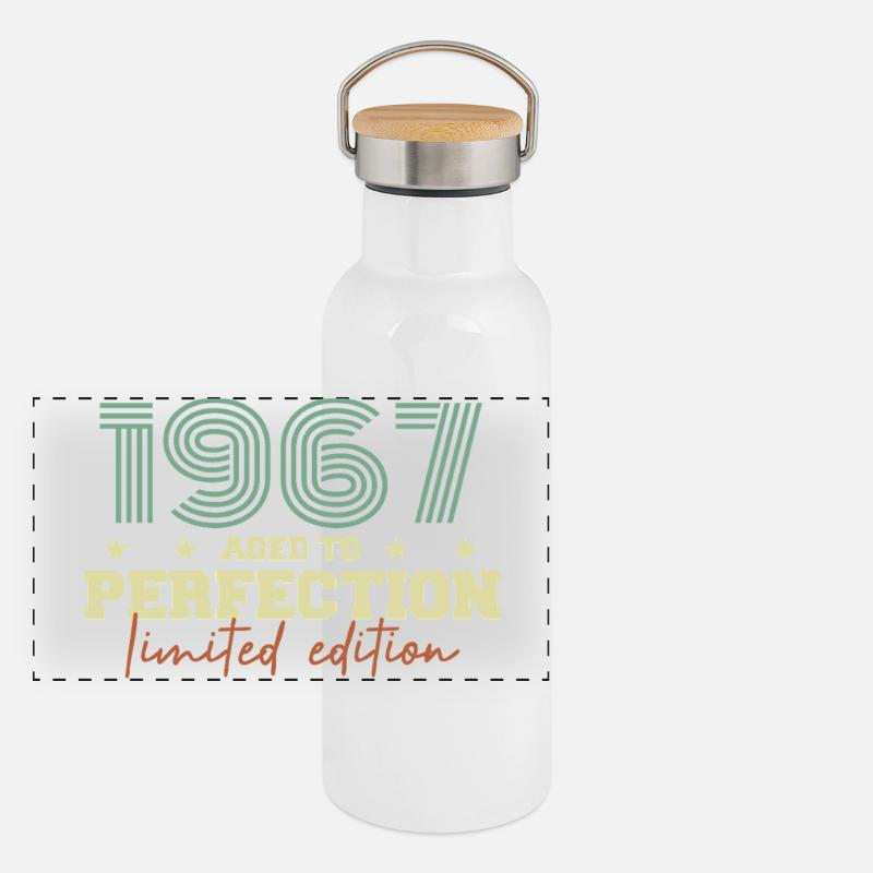 Panorama Thermosflasche mit Bambusdeckel