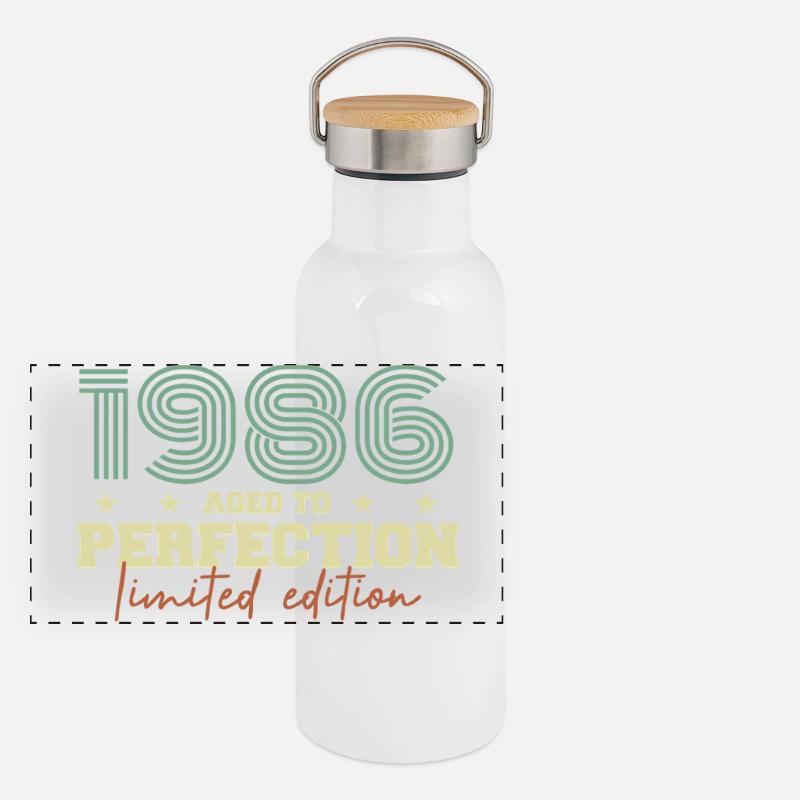 1986 Gourde isotherme avec bouchon en bambou