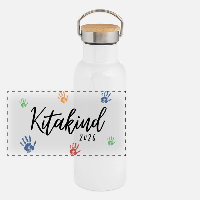 Kitakind 2026  Panorama Thermosflasche mit Bambusdeckel