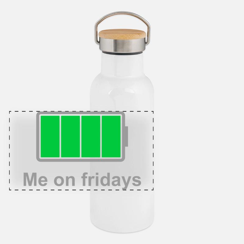 Vendredis Full Battery Gourde isotherme avec bouchon en bambou