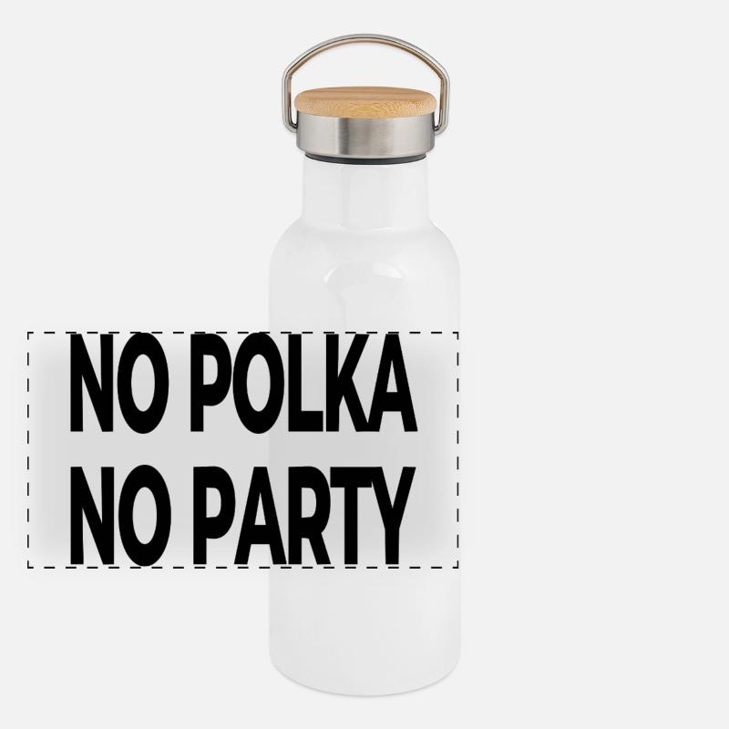 Polka Panorama Thermosflasche mit Bambusdeckel