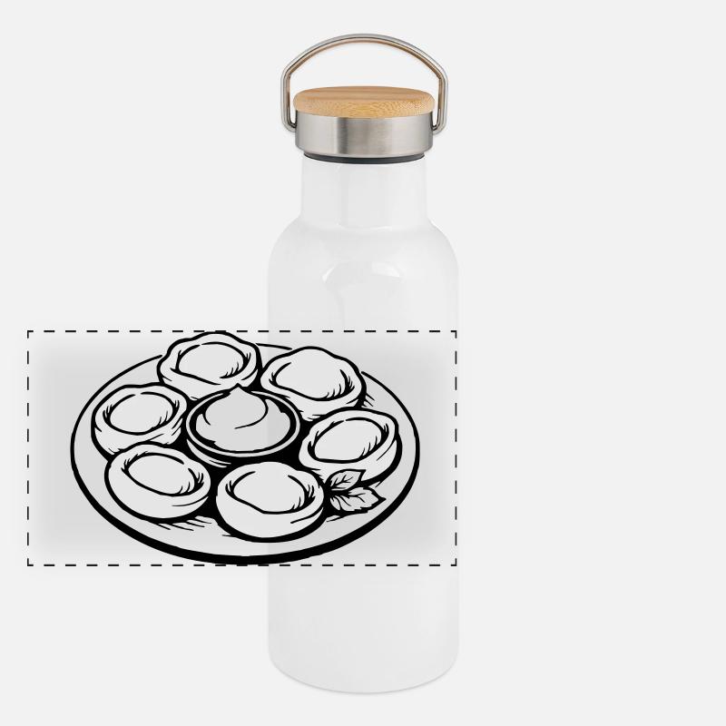 Pelmeni, Manti Panorama Thermosflasche mit Bambusdeckel