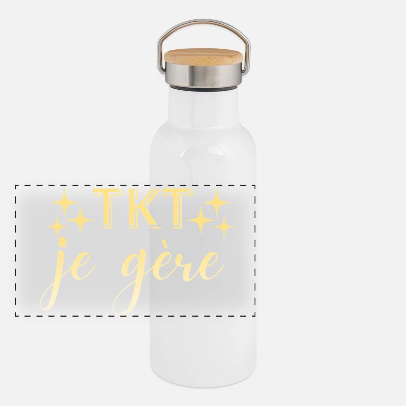 TKT I Manage, Fun and Trust Message Panoramic Thermal Bottle with Bamboo Lid