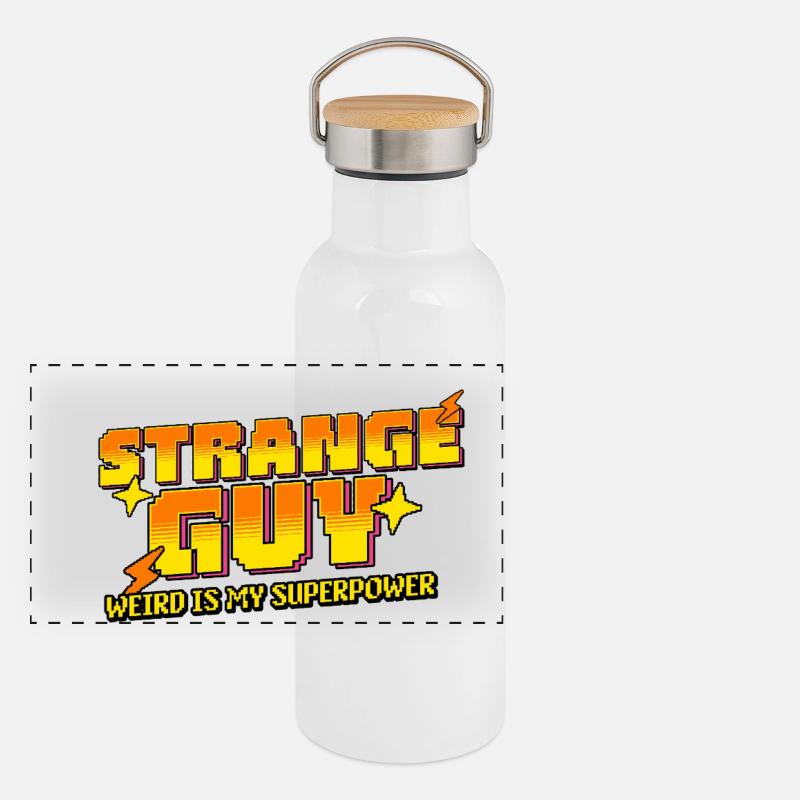 Strange Guy – Bizarre, c’est mon super-pouvoir Gourde isotherme avec bouchon en bambou