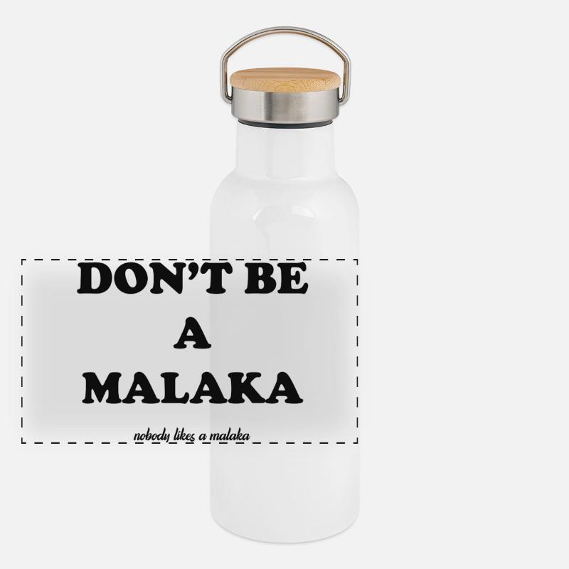 don't be a malaka Panorama Thermosflasche mit Bambusdeckel