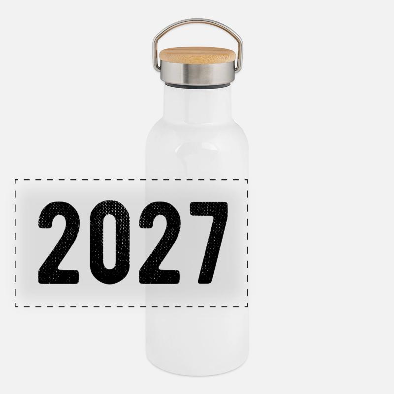 Panorama Thermosflasche mit Bambusdeckel
