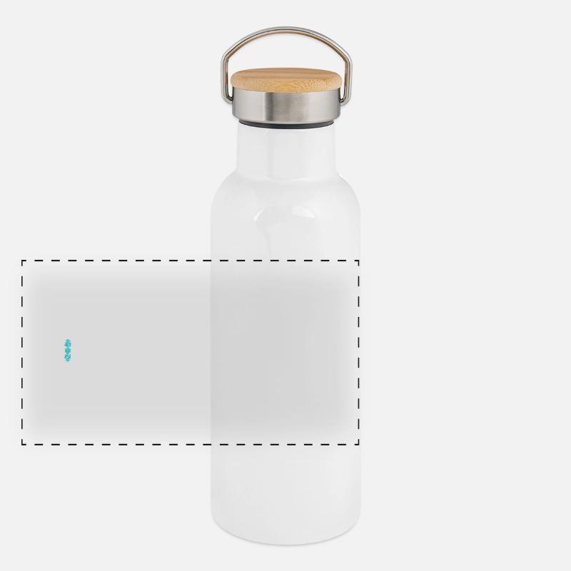 ornement complexe, turquoise Gourde isotherme avec bouchon en bambou