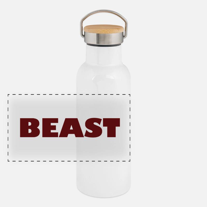 Conception d’impression d’animaux sur le thème de la nature Gourde isotherme avec bouchon en bambou