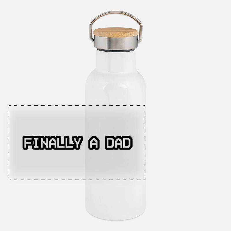 Endlich ein Papa-Design Panorama Thermosflasche mit Bambusdeckel