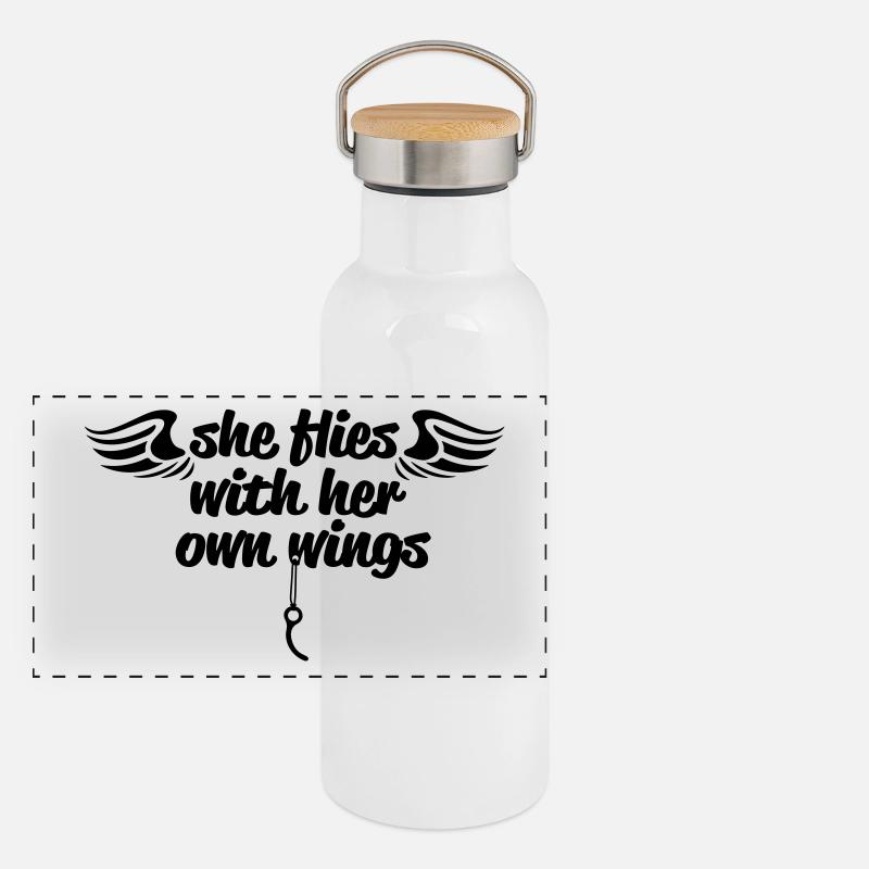 She flees ... Panoramic Thermal Bottle with Bamboo Lid