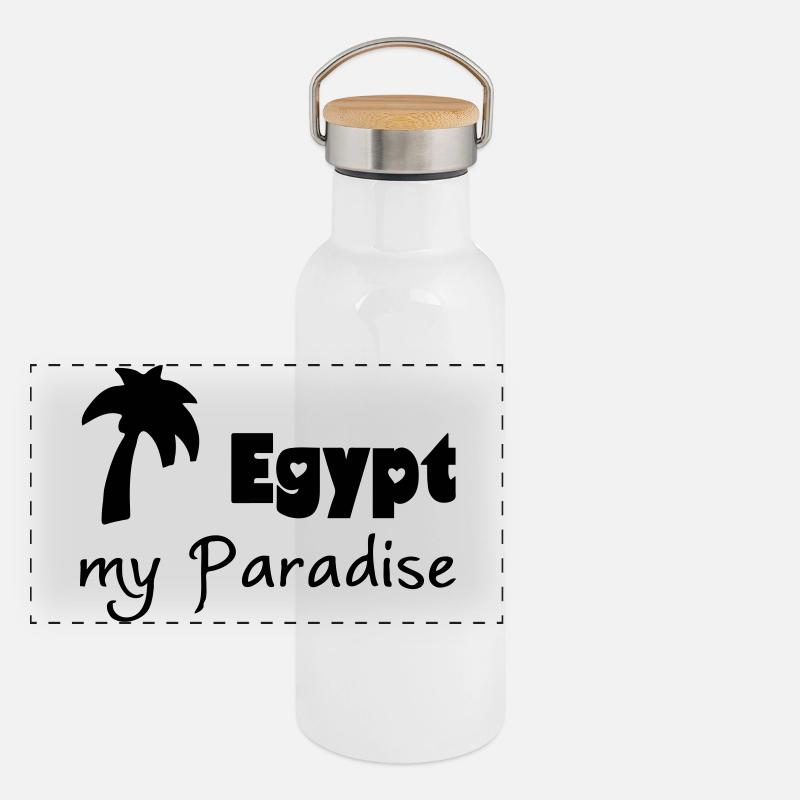 Egypt Paradise Panoramic Thermal Bottle with Bamboo Lid