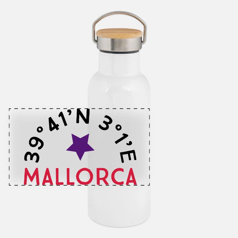 Mallorca Panoramic Thermal Bottle with Bamboo Lid