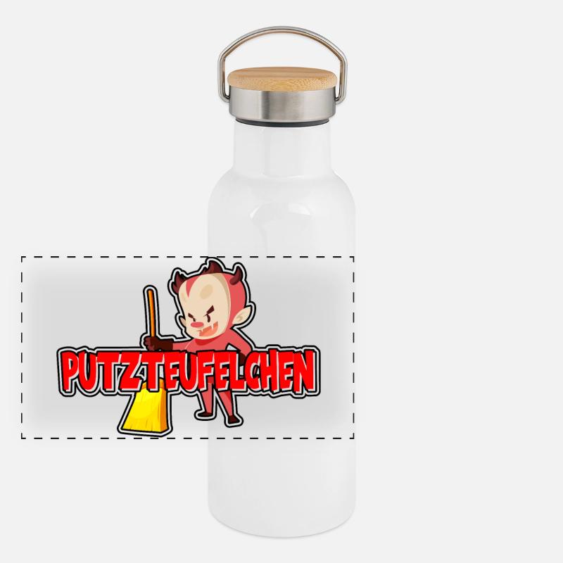 Panorama Thermosflasche mit Bambusdeckel