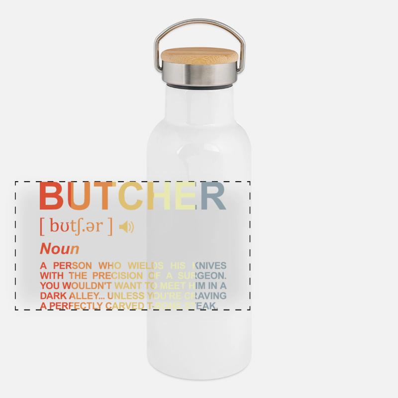 Terme de boucher Gourde isotherme avec bouchon en bambou