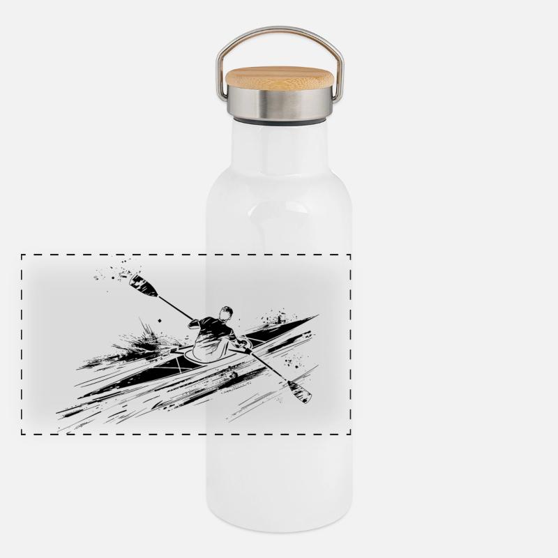 Ruderer Panorama Thermosflasche mit Bambusdeckel