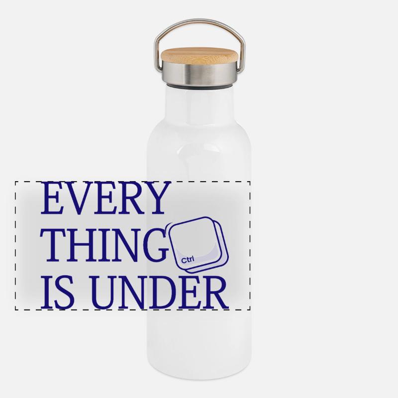 Everything Is Under Ctrl Panoramic Thermal Bottle with Bamboo Lid