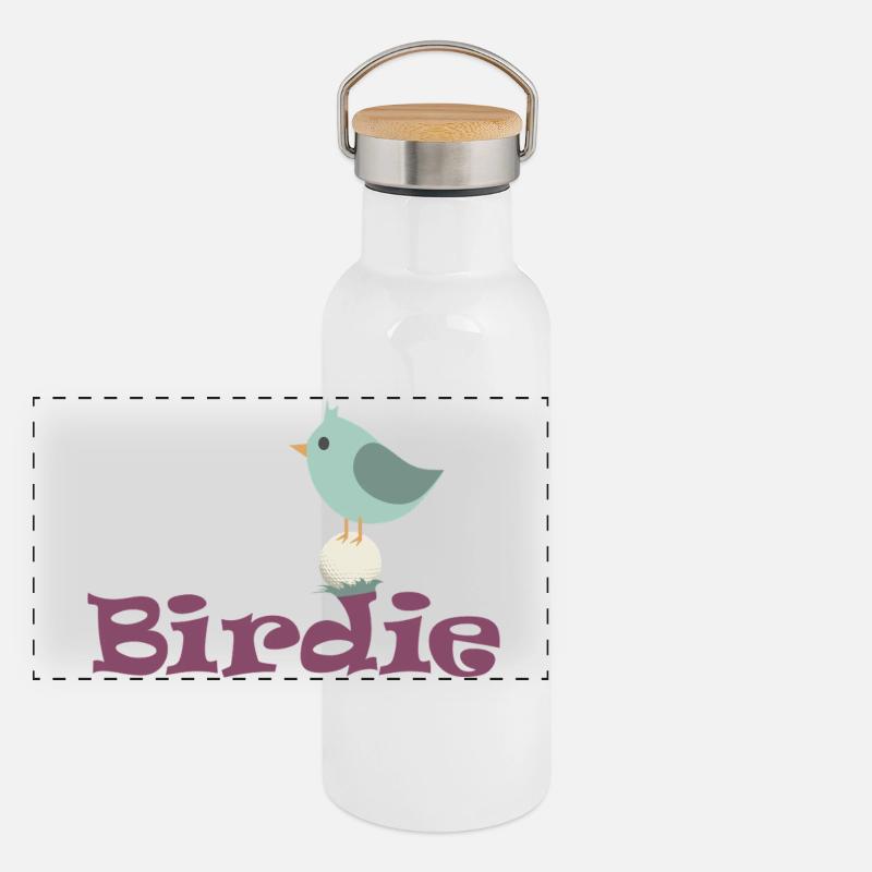 Oiselet de golf Gourde isotherme avec bouchon en bambou