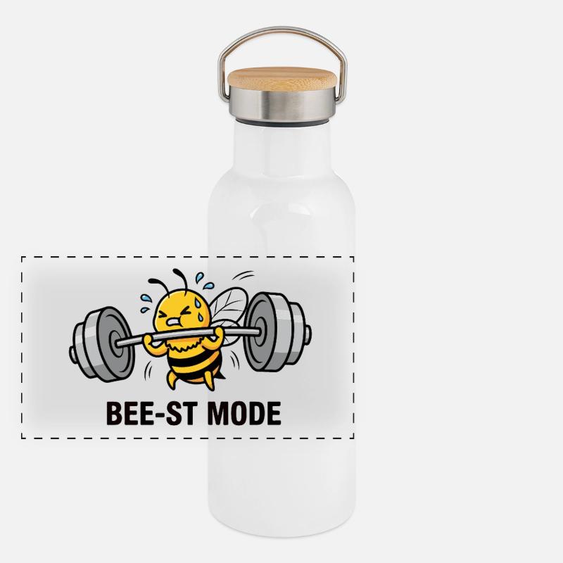 Panorama Thermosflasche mit Bambusdeckel