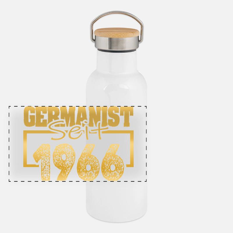 Panorama Thermosflasche mit Bambusdeckel