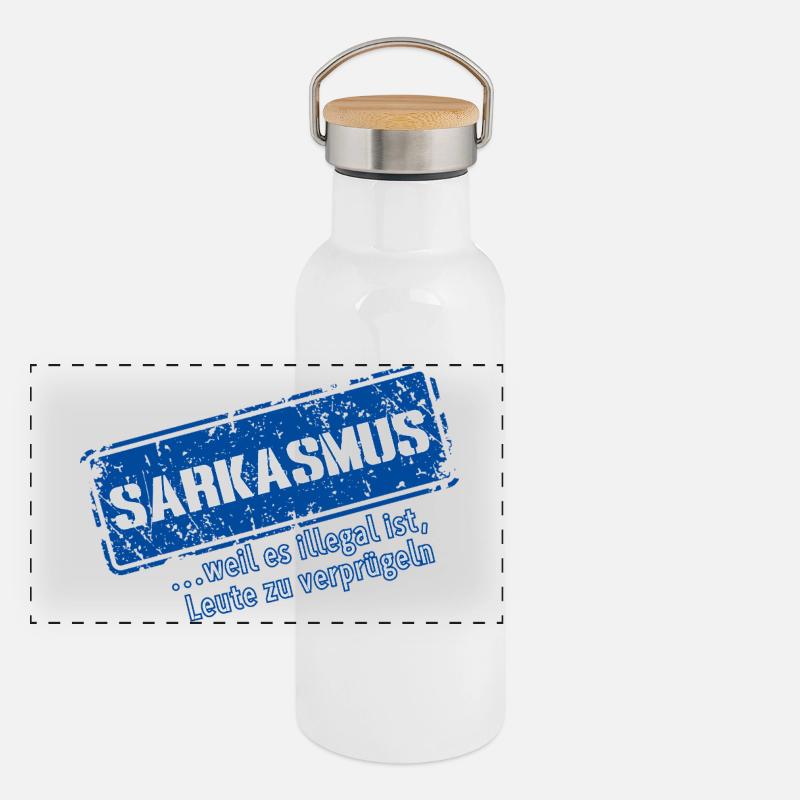 Sarcasm–... 'Cause it's illegal (Fun) Panoramic Thermal Bottle with Bamboo Lid