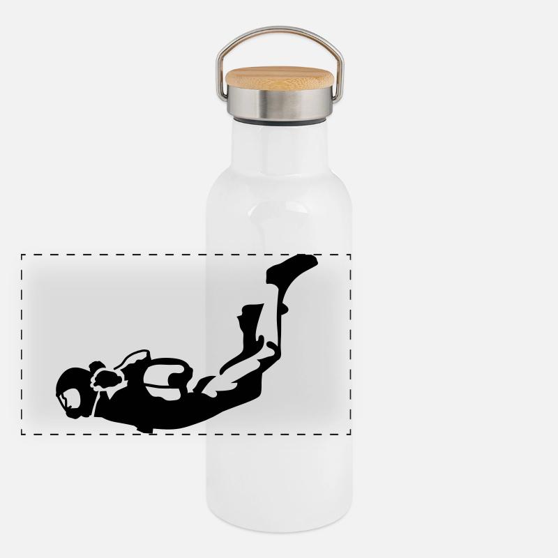 Parachutiste Gourde isotherme avec bouchon en bambou