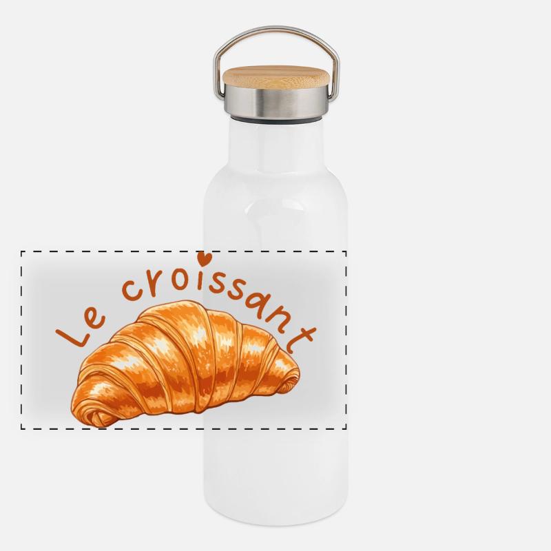 Panorama Thermosflasche mit Bambusdeckel