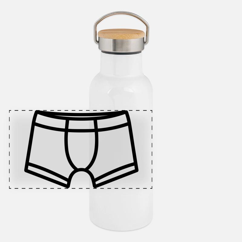 Gourde isotherme avec bouchon en bambou