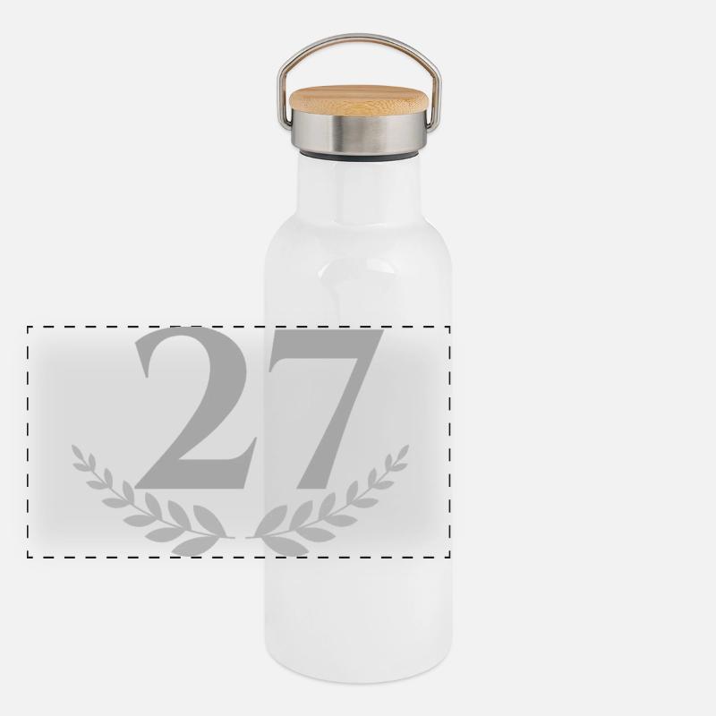 27 Gourde isotherme avec bouchon en bambou