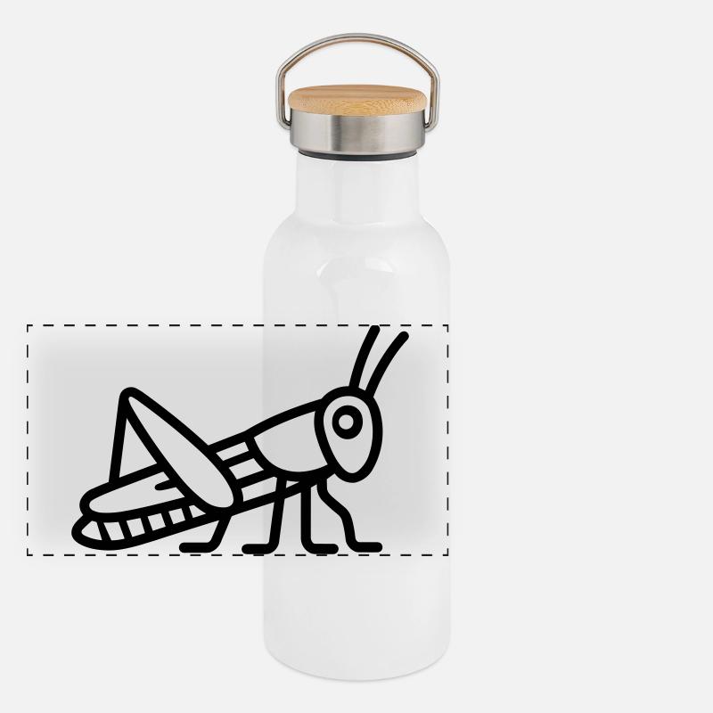 sauterelle Gourde isotherme avec bouchon en bambou