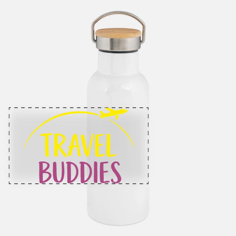 Compagnons de voyage Gourde isotherme avec bouchon en bambou