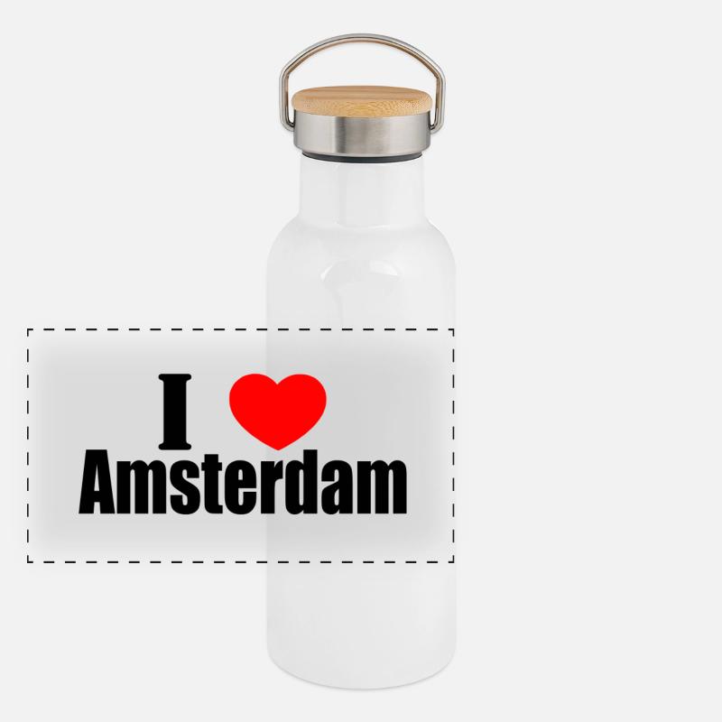 I love amsterdam Panoramic Thermal Bottle with Bamboo Lid