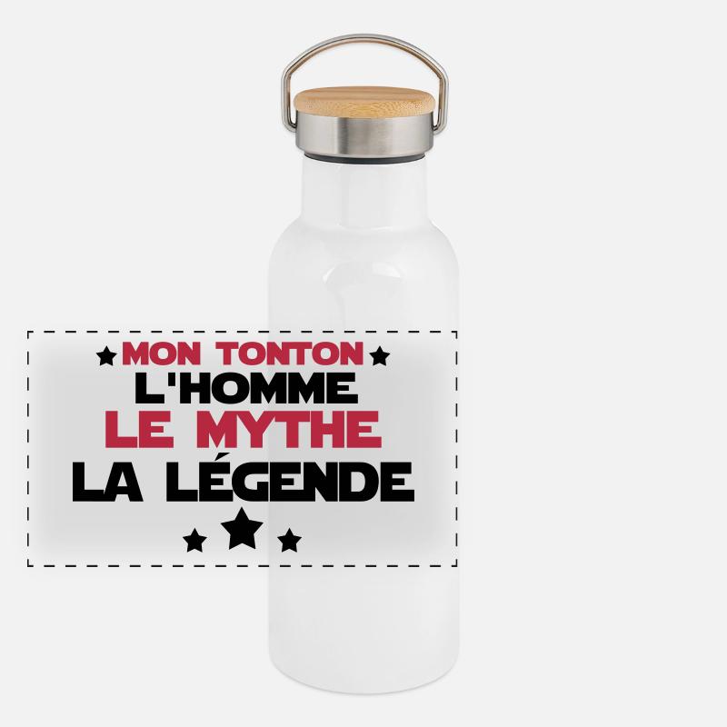 mon tonton Gourde isotherme avec bouchon en bambou