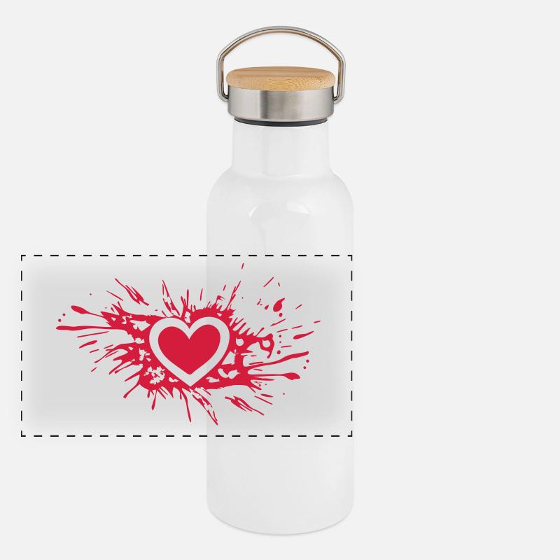 Heart Panoramic Thermal Bottle with Bamboo Lid