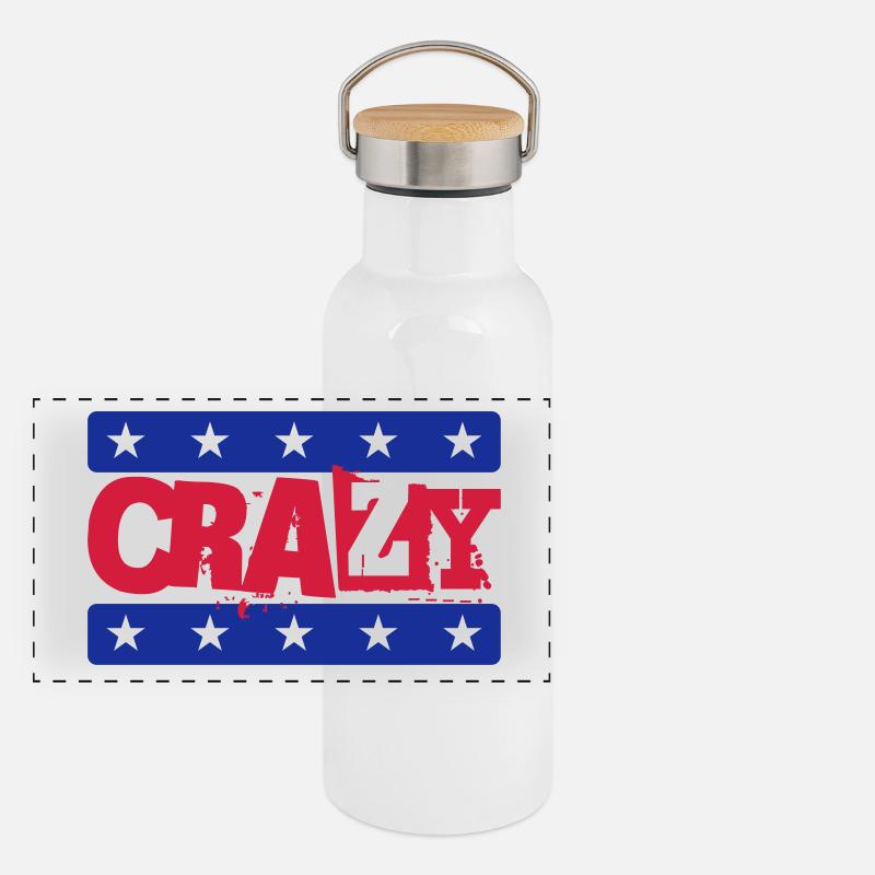 Crazy Panorama Thermosflasche mit Bambusdeckel