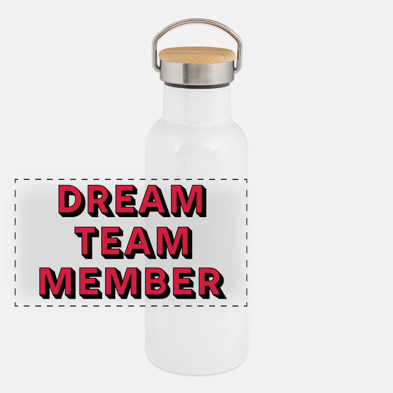 DREAMTEAM Panorama Thermosflasche mit Bambusdeckel