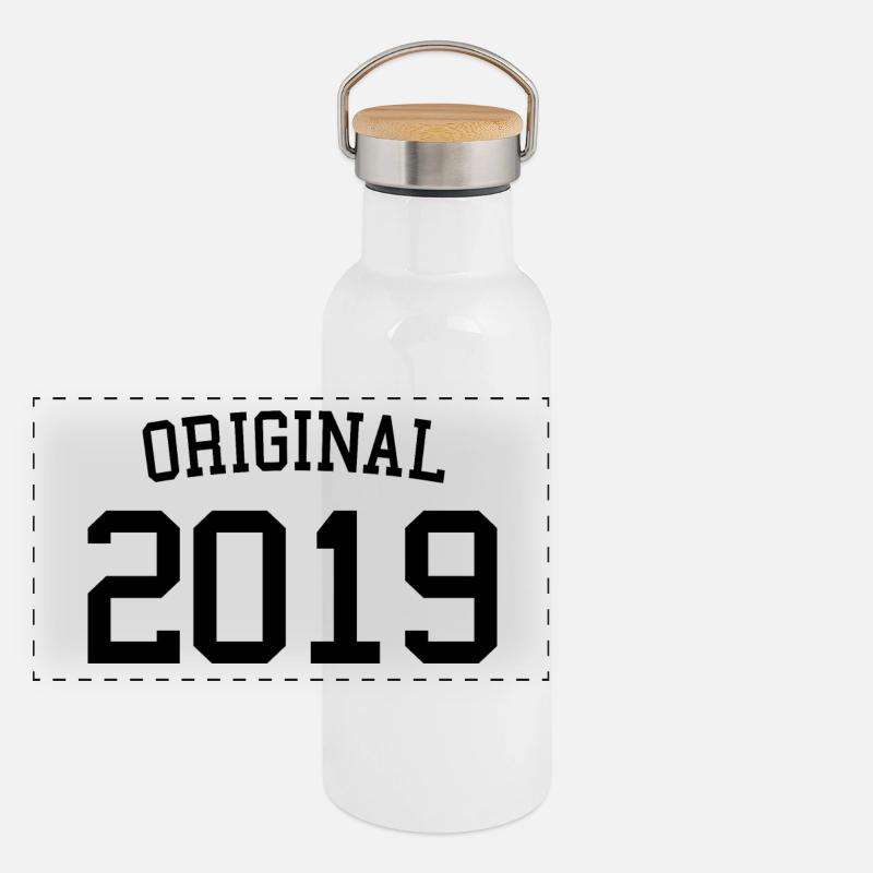 Original 2019 - 4 ans, 4e anniversaire Enfants Gourde isotherme avec bouchon en bambou