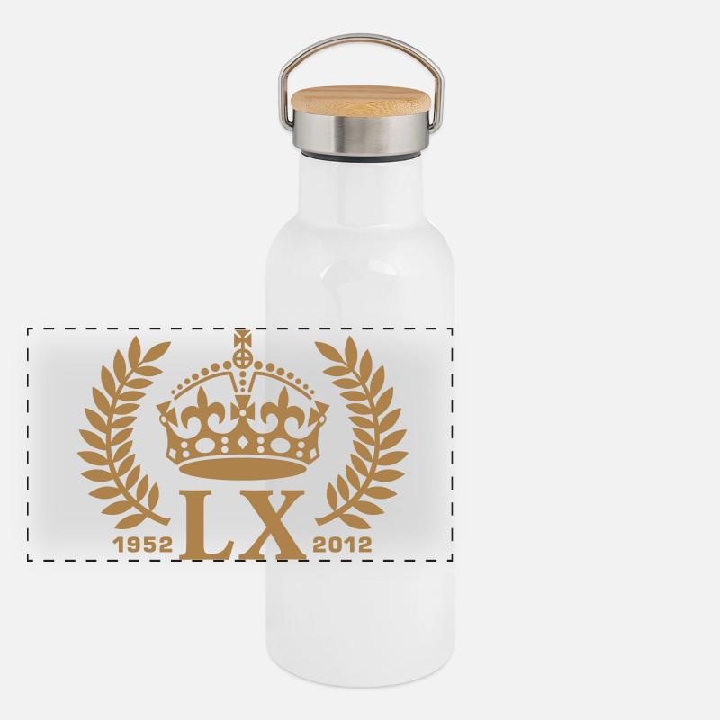 Queens Diamond Jubilee LX Crown © Panoramic Thermal Bottle with Bamboo Lid