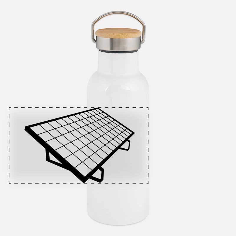 panneau solaire Système solaire Gourde isotherme avec bouchon en bambou
