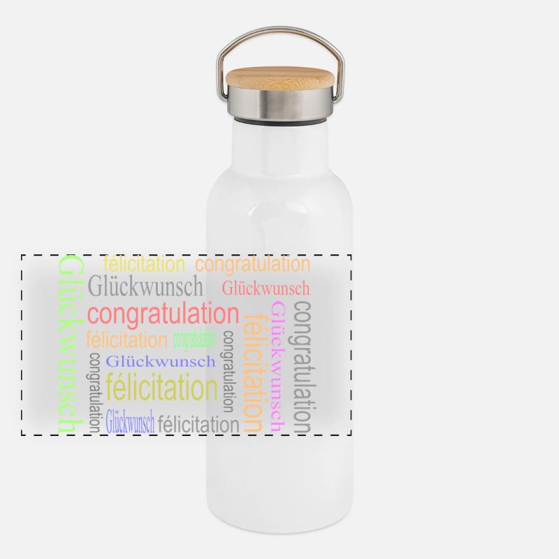 pattern Panoramic Thermal Bottle with Bamboo Lid