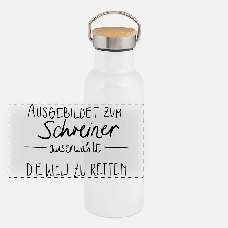 Panorama Thermosflasche mit Bambusdeckel