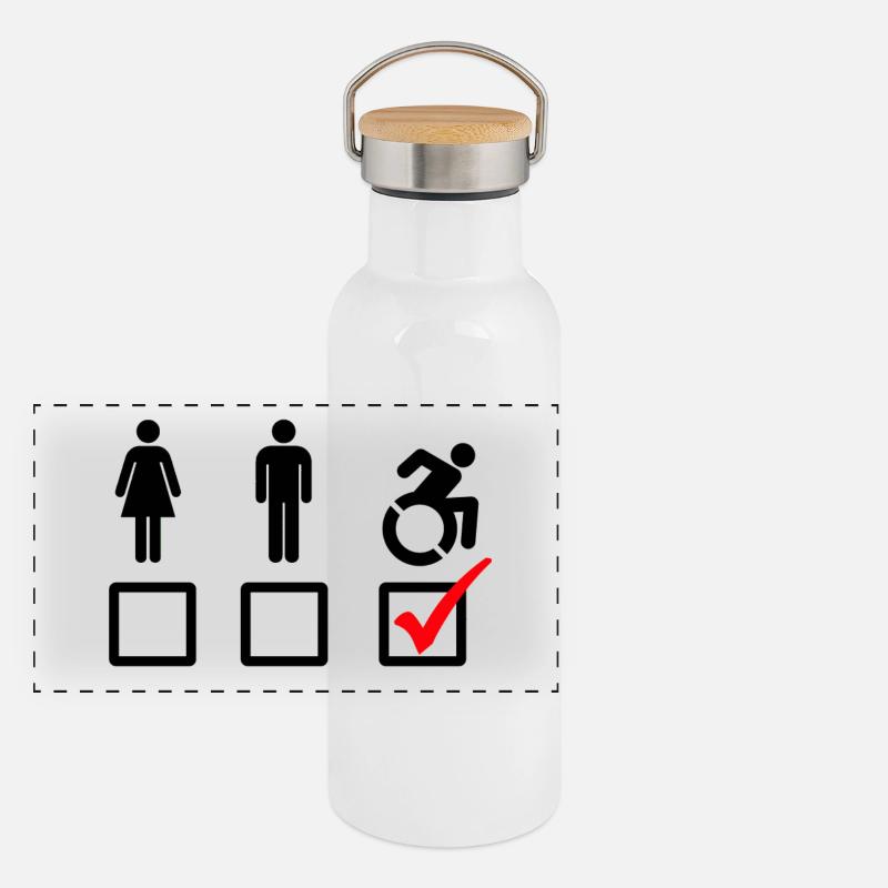This wheelchair user is suitable* Panoramic Thermal Bottle with Bamboo Lid