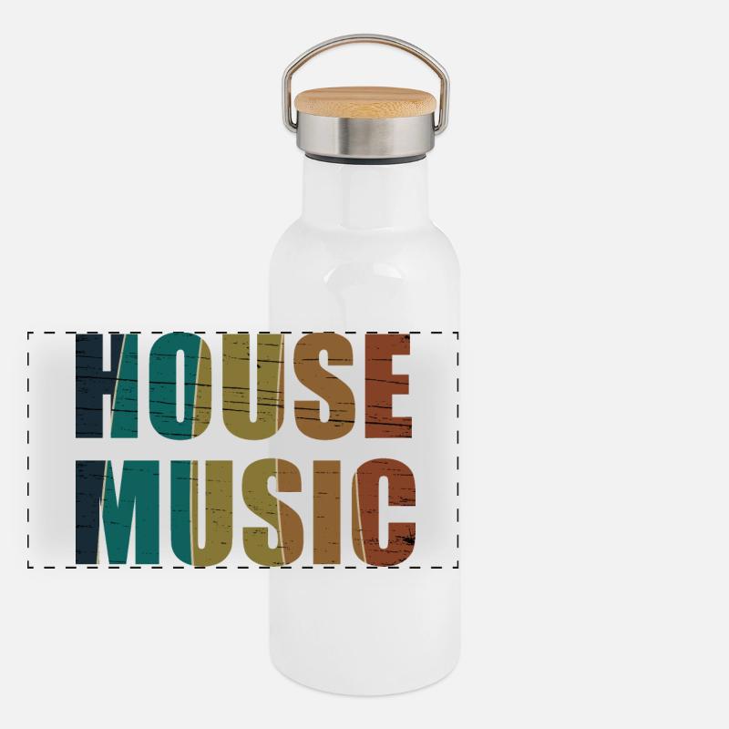 House Music Panoramic Thermal Bottle with Bamboo Lid
