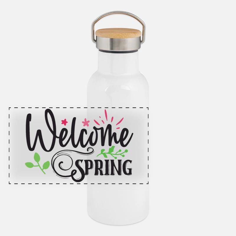 Welcome Spring Panoramic Thermal Bottle with Bamboo Lid
