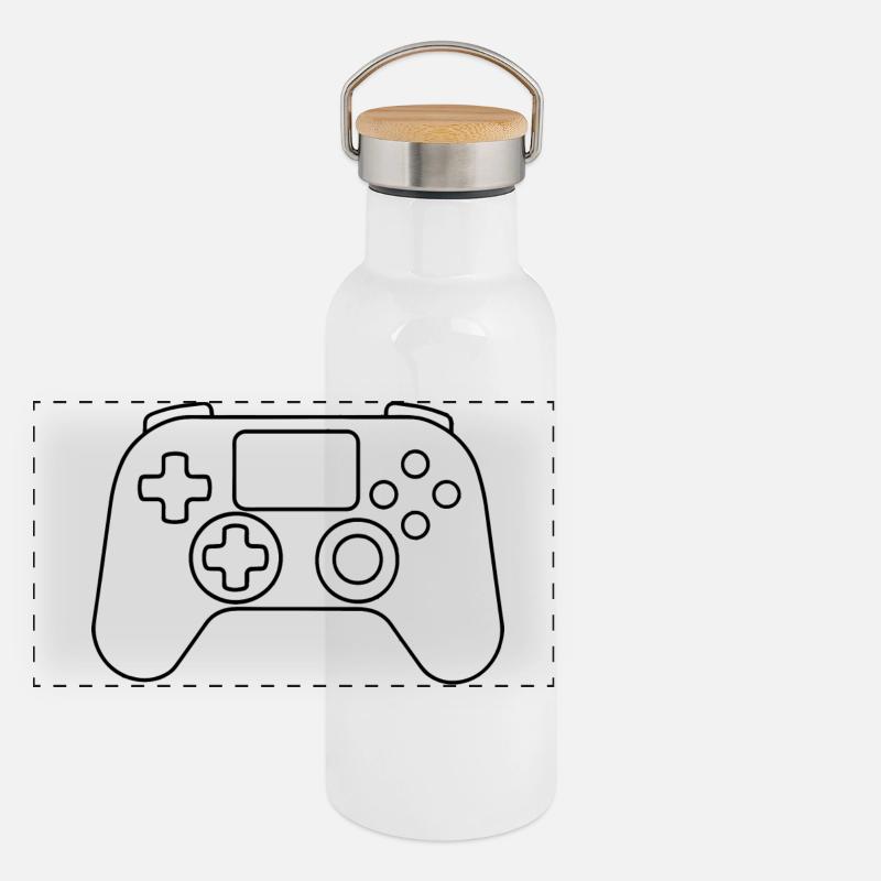 Game Controllers Panoramic Thermal Bottle with Bamboo Lid