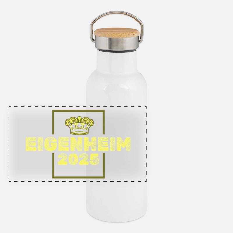 Panorama Thermosflasche mit Bambusdeckel