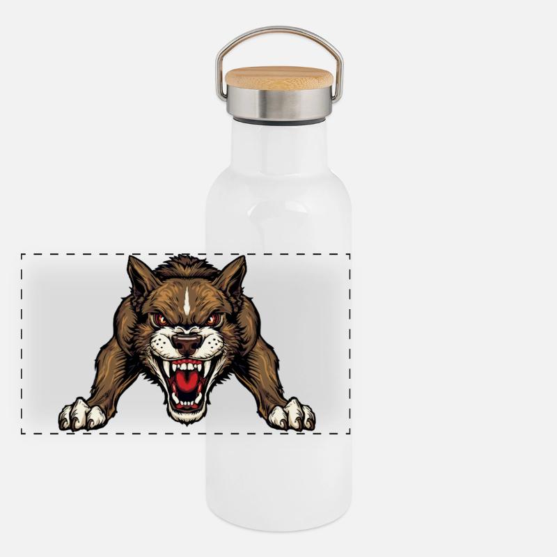 dog Panoramic Thermal Bottle with Bamboo Lid