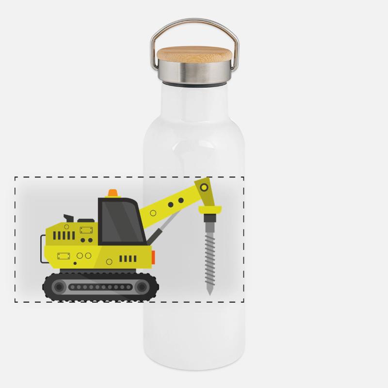 Panorama Thermosflasche mit Bambusdeckel